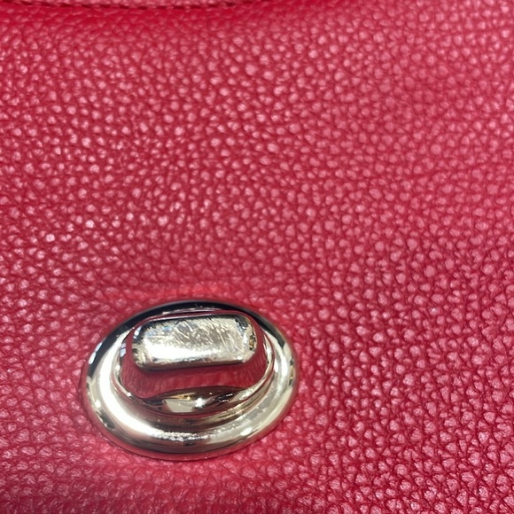 Coach Liv Pouch Red Leather Crossbody Bag - Picture 7 of 15